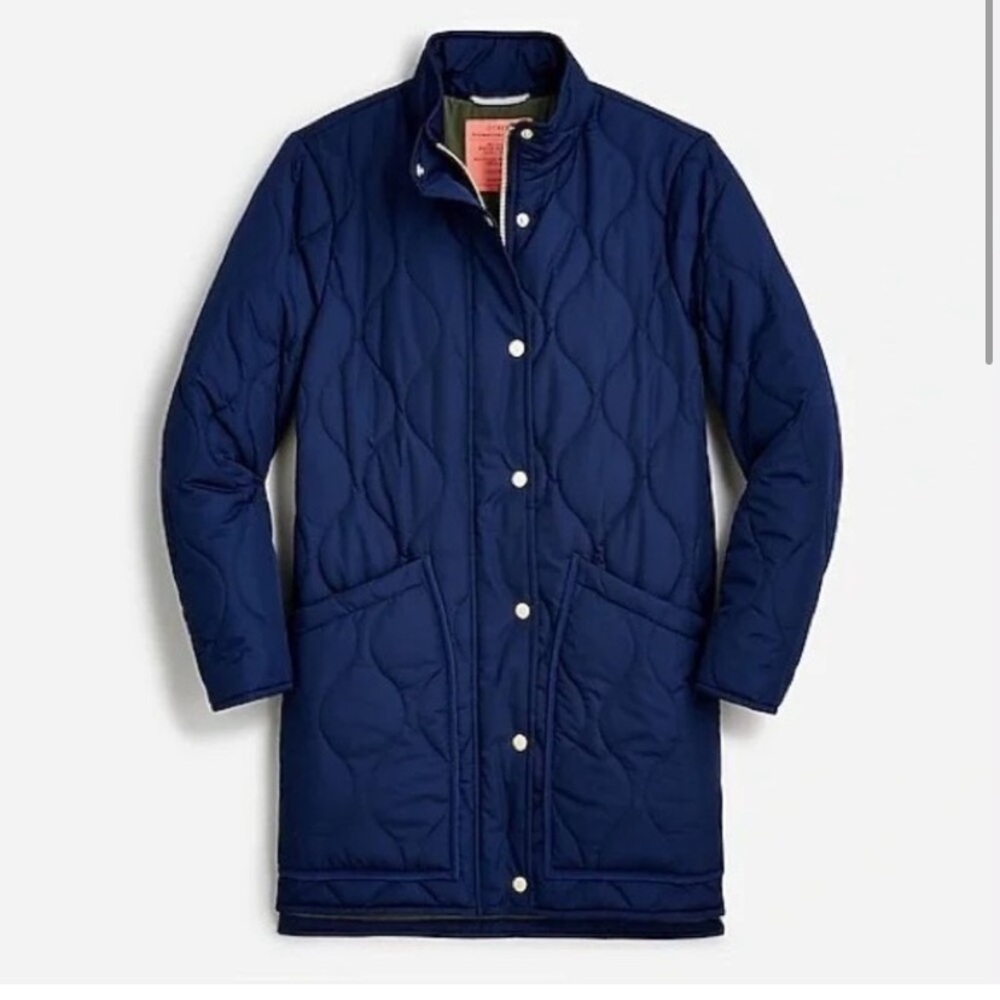 J.Crew quilted cocoon coat
